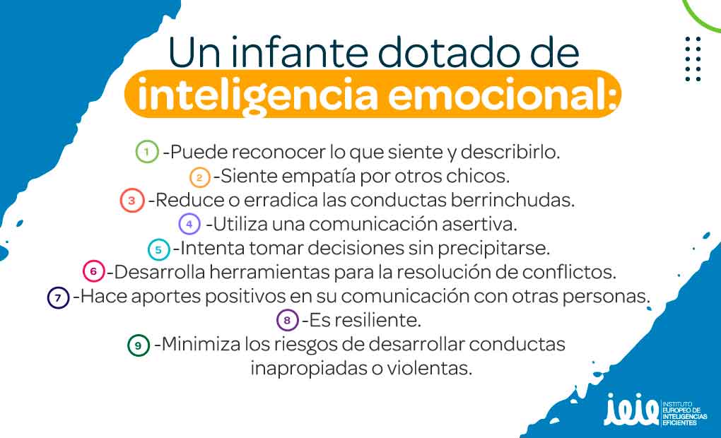 infografia inteligencia emocional en los ninos ieie
